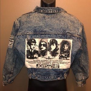 VTG 80s JORDACHE Denim Jacket Acid Washed Cropped